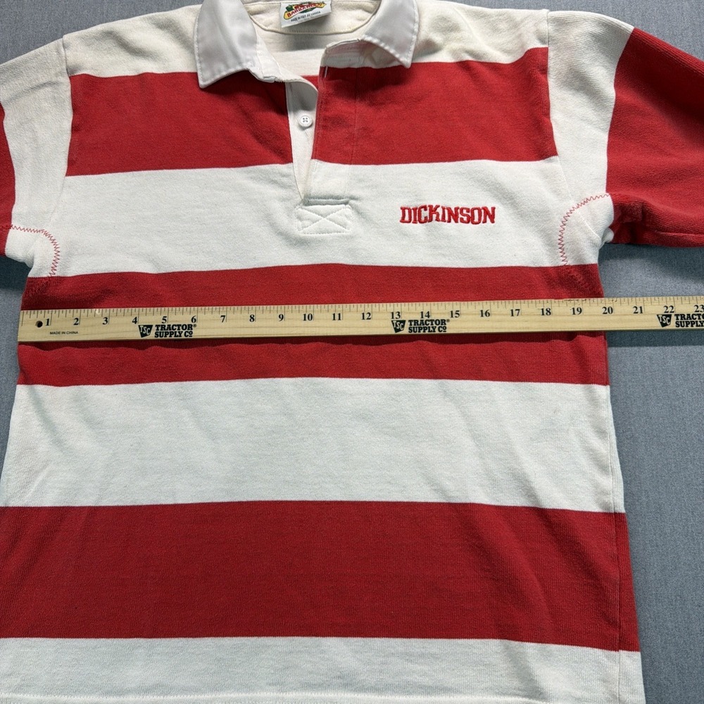 Barbarian Rugby Shirt Long Sleeve Red White Stripe Men's Small - Picture 7 of 10